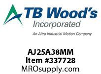 TBWOODS AJ25A38MM AJ25-AX38MM FF COUP HUB