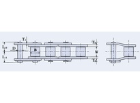 Cadena estándar británico 5/8" Pitch Simplex por metro 10B1 