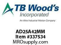 TBWOODS AD25A42MM HUB AD25-42MM DIA 12X3.3 KW