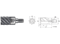 DIJET SMSA-8300R10-M16 30mm dia. S-Head solid carbide