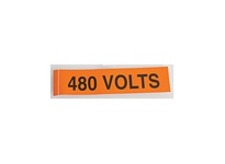 Black on Orange Legend600 Volts 9 Length x 2-1/4 Height NSi Industries VM-A-15 Pressure Sensitive Vinyl Voltage Marker Legend600 Volts 9 Length x 2-1/4 Height 