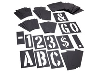 Alphabet Stencils 1 Inch Plastic Letters and Numbers Interlocking Kit 138  for sale online