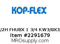 1 1/2H FHUBX 1 3/4 KW3/8X3/16